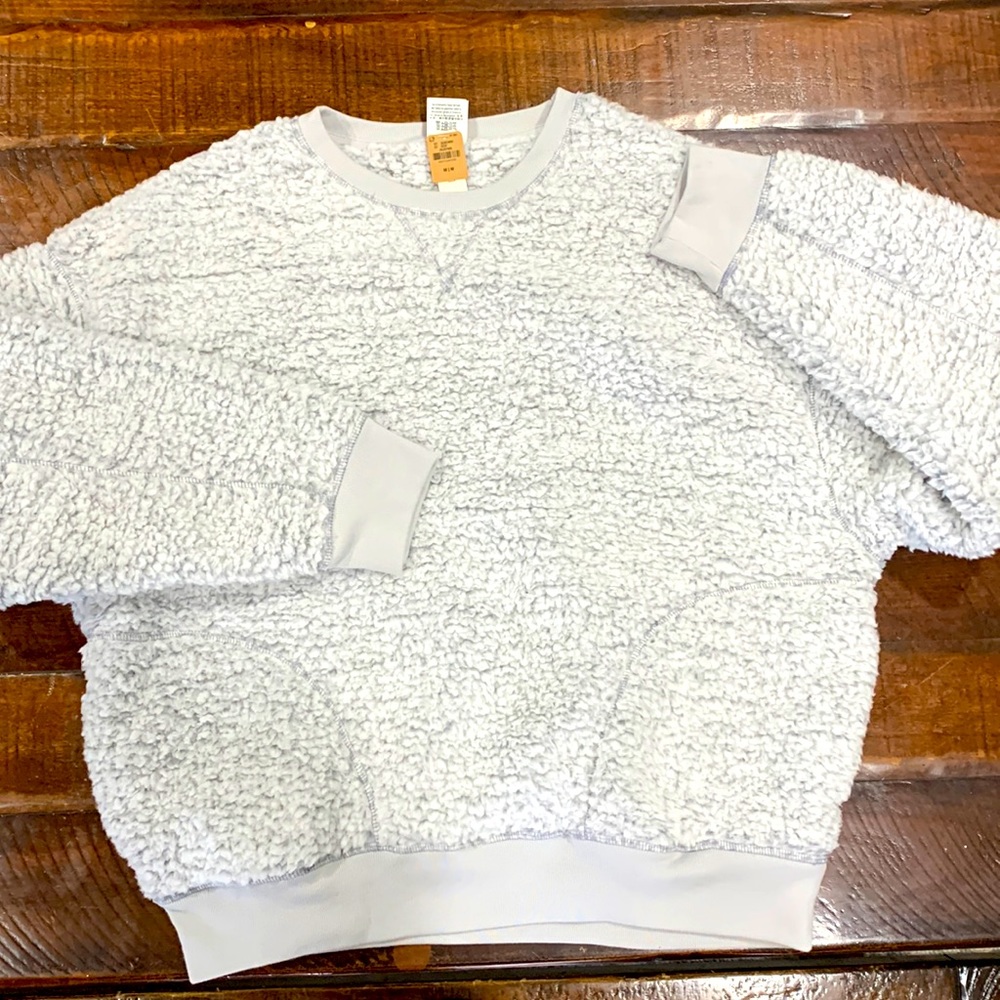 New! with tags. PINK fuzzy warm chenille fleece pullover.
